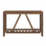 52" Rustic A Frame Entry Table - Rustic Oak