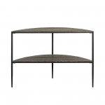 Ella 48" Half Round Tiered Entry Table - Cerused Ash