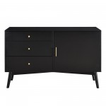 angelo:HOME 52" Mid Century Modern TV Stand - Black