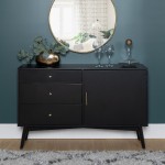 angelo:HOME 52" Mid Century Modern TV Stand - Black