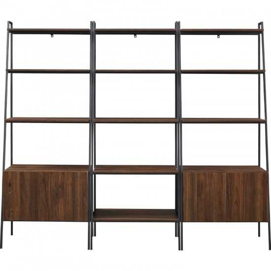 Arlo 3-Piece Storage Shelf Set - Dark Walnut