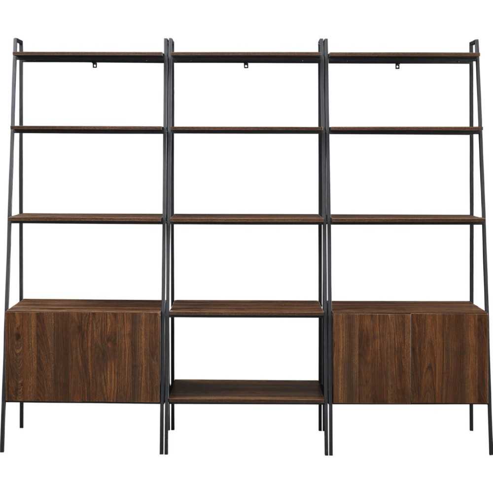 Arlo 3-Piece Storage Shelf Set - Dark Walnut Arlo 3-Piece Storage Shelf Set - Dark Walnut
