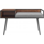 Jade 40" Modern Telephone Entry Bench - Grey