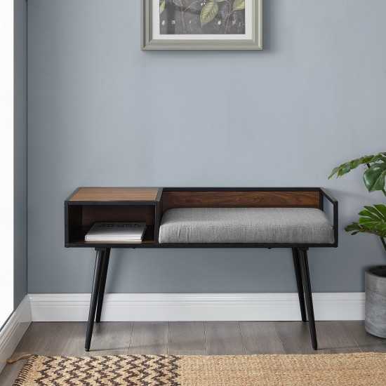 Jade 40" Modern Telephone Entry Bench - Grey