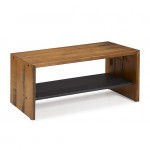 Alpine 42" Rustic Two-Tone Solid Wood Entry Bench - Amber