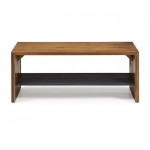 Alpine 42" Rustic Two-Tone Solid Wood Entry Bench - Amber