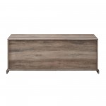 48" Sliding Barn Door Entry Bench with Storage - Grey Wash