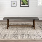 Brennan 60" Solid Wood Dining Bench - Grey/Brown