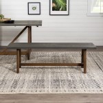 Brennan 60" Solid Wood Dining Bench - Grey/Brown