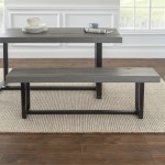 60" Solid Wood Dining Bench - Grey