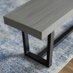 60" Solid Wood Dining Bench - Grey