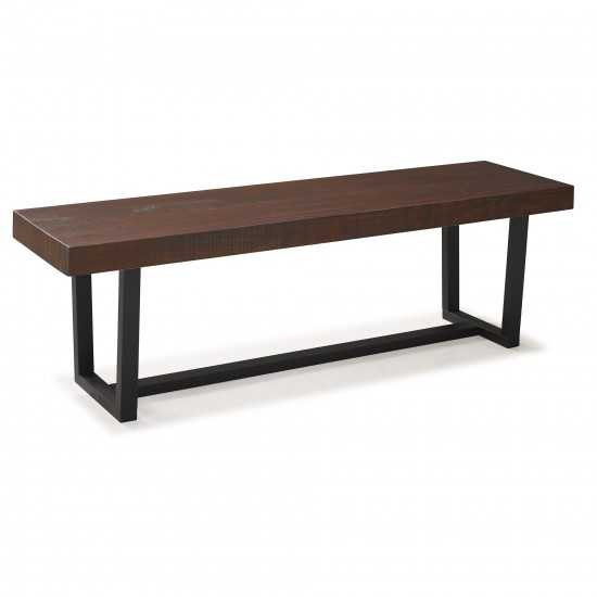 60" Solid Wood Dining Bench - Mahogany