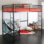 Premium Metal Full Size Loft Bed - Black