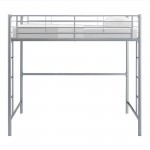 Premium Metal Full Size Loft Bed - Silver