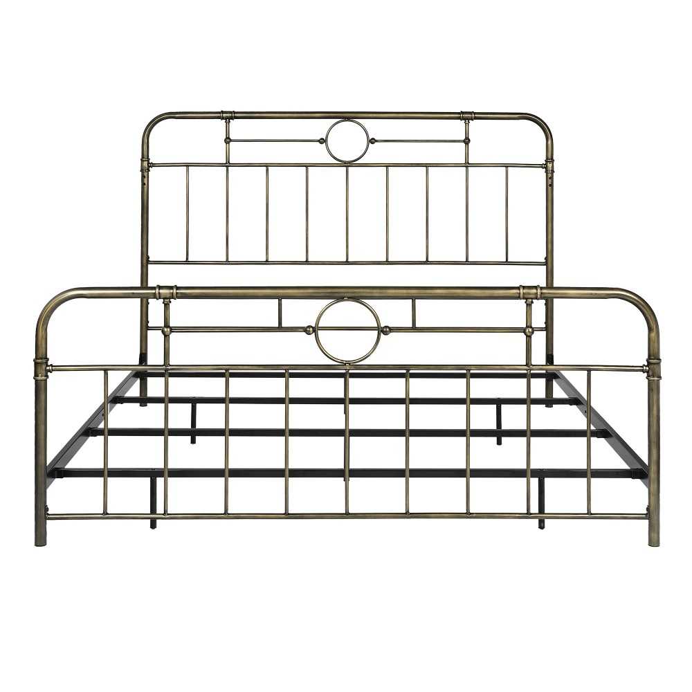 Antiqua Metal Pipe King Bed - Bronze