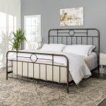 Antiqua Metal Pipe King Bed - Bronze