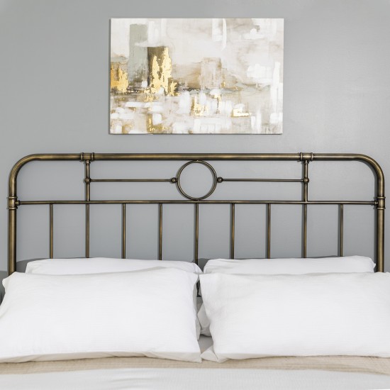 Antiqua Metal Pipe King Bed - Bronze