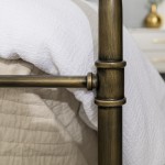 Antiqua Metal Pipe King Bed - Bronze