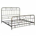 Antiqua Metal Pipe King Bed - Bronze