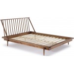 Modern Wood Queen Spindle Bed - Caramel