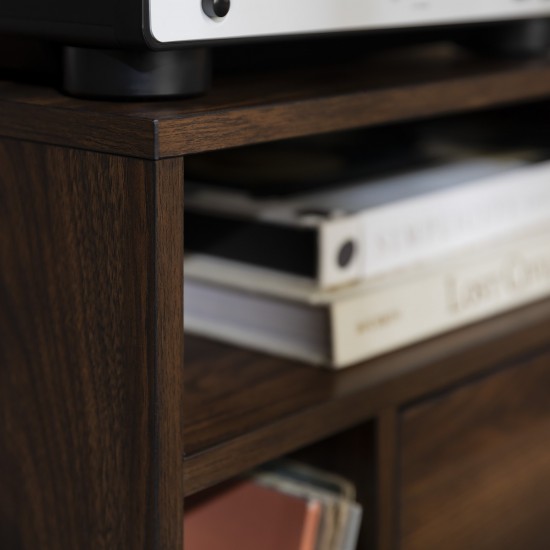 Lincoln 25" Modern Storage Nightstand - Dark Walnut