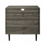 Lincoln 25" Modern Storage Nightstand - Slate Grey