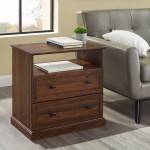 Clyde Classic 2 Drawer Nightstand - Dark Walnut