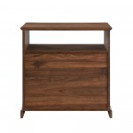 Clyde Classic 2 Drawer Nightstand - Dark Walnut