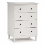 Modern 4 Drawer Dresser - White