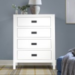 Lydia 40" Classic Solid Wood 4 Drawer Chest - White