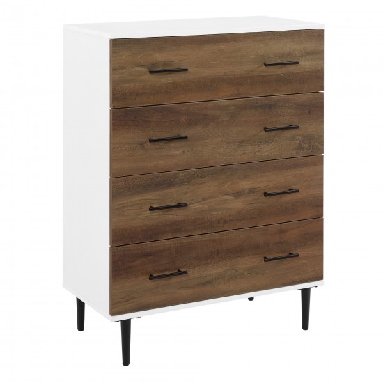 Savanna 30" Contemporary 4 Drawer Chest - Rustic Oak