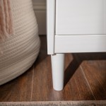 Modern 6 Drawer Solid Wood Dresser - White