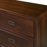 Lydia 57" Classic Solid Wood 6 Drawer Dresser - Walnut