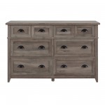 Odette 52" 6 Drawer Cup Handle Framed Dresser - Grey Wash