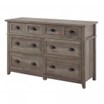 Odette 52" 6 Drawer Cup Handle Framed Dresser - Grey Wash