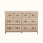 Odette 52" 6 Drawer Cup Handle Framed Dresser - White Oak