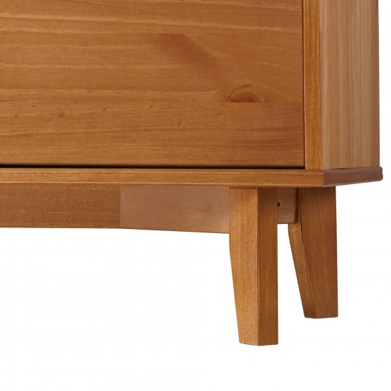 Sloane 6 Drawer Groove Handle Wood Dresser - Caramel
