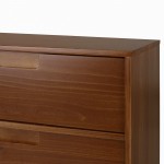 Sloane 6 Drawer Groove Handle Wood Dresser - Walnut