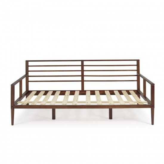 Mid Century Modern Solid Wood Spindle Daybed - Walnut