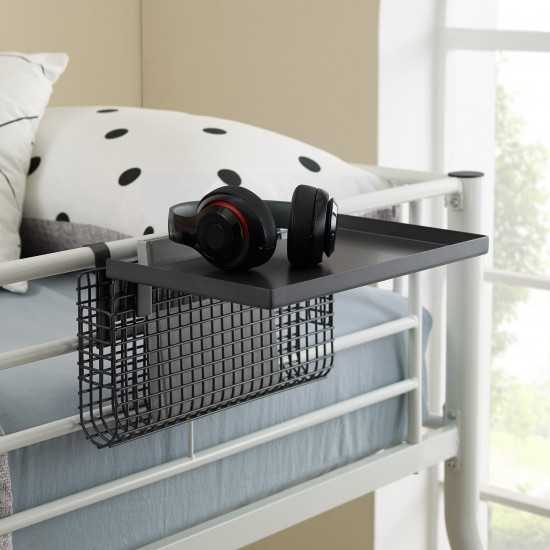 Universal Metal Bunk Bed Shelf - Gunmetal/Mesh