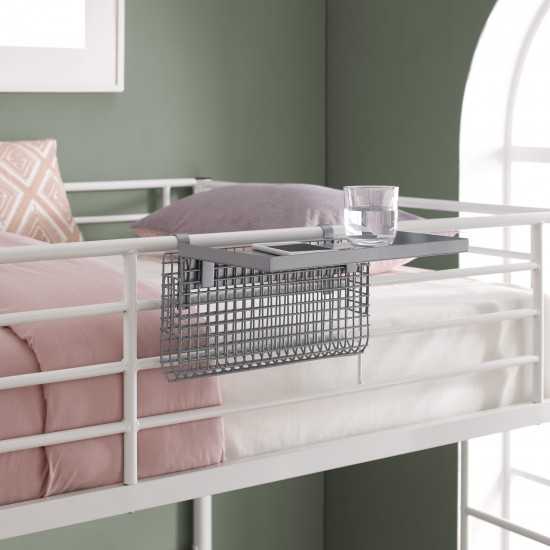 Universal Metal Bunk Bed Shelf - Silver/Mesh