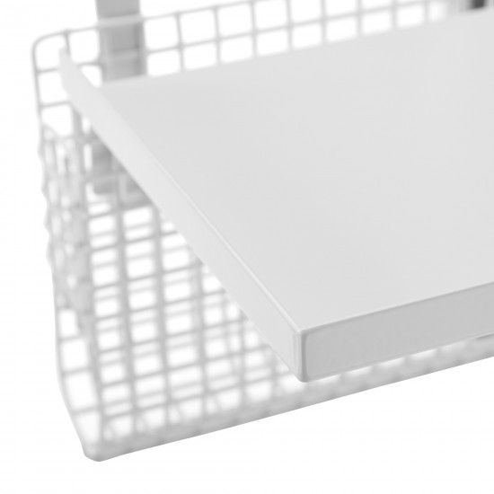 Universal Metal Bunk Bed Shelf - White/Mesh