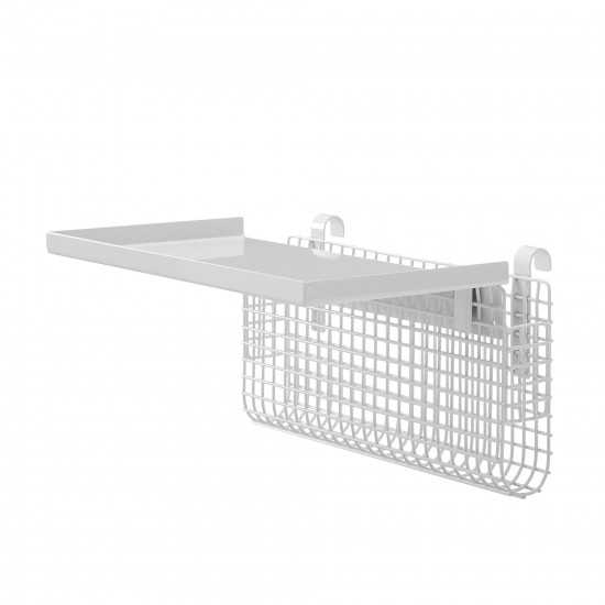 Universal Metal Bunk Bed Shelf - White/Mesh