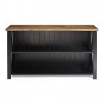 Lucas 52" Solid Wood Farmhouse Storage Console - Rustic Oak/Black