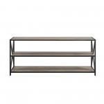 X Frame 60" Industrial Bookshelf - Grey Wash