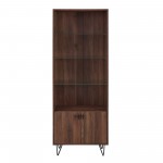 68" Mid Century Modern Storage Cabinet - Dark Walnut