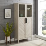 Logan 68" Chevron Storage Cabinet - Birch