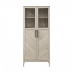 Logan 68" Chevron Storage Cabinet - Birch