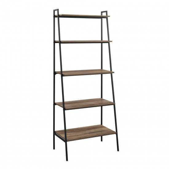 Arlo 72" Industrial Modern Ladder Bookshelf - Rustic Oak