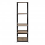 61" Metal X Wood Bookshelf - Barnwood